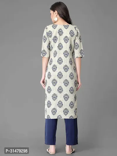 Stylish Crepe Printed Straight Kurta With Pant Set For Women-thumb3