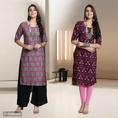 Fancy Rayon Kurtis For Women Pack Of 2