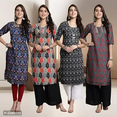 Fancy Crepe Kurtis for Women Pack Of 4