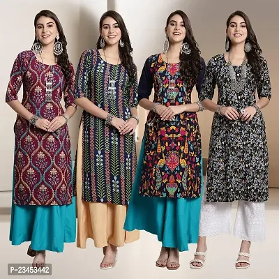 Fancy Crepe Kurtis for Women Pack Of 4