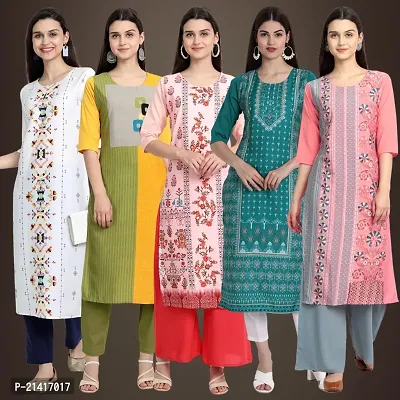 Fancy Crepe Kurtis For Women Pack Of 5