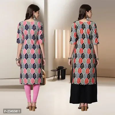 Fancy Rayon Kurtis For Women Pack Of 2-thumb2