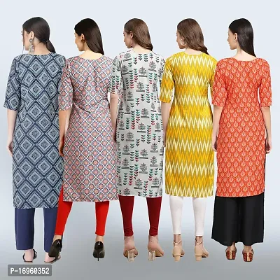 Women Stylish Crepe Printed Staright Kurta-thumb2