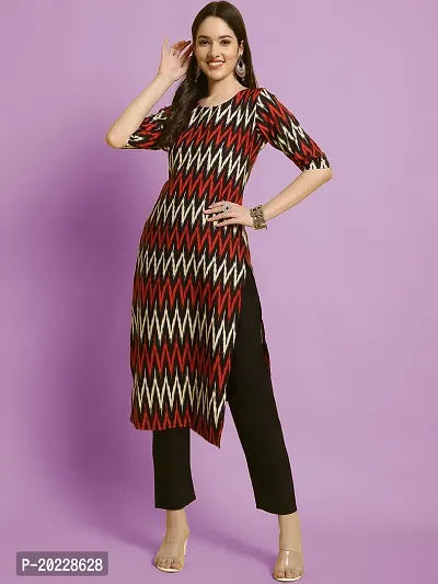 New Stylish Crepe Printed Kurta Set For Women-thumb0