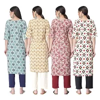 New Crepe Combo Printed Kurtis For Women Pack Of 4-thumb1