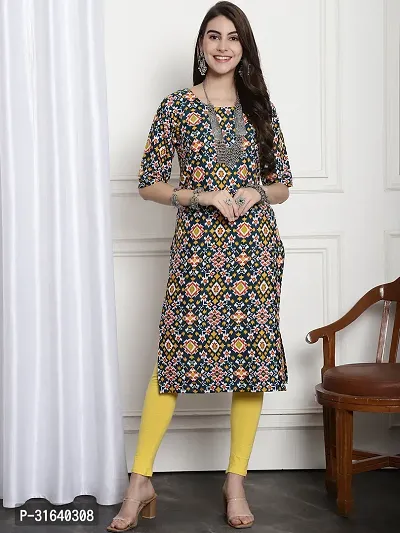 Attractive Multicoloured Printed Crepe Kurtas For Women Pack Of 4-thumb4