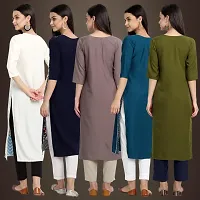 Fancy Crepe Kurtis For Women Pack Of 5-thumb1