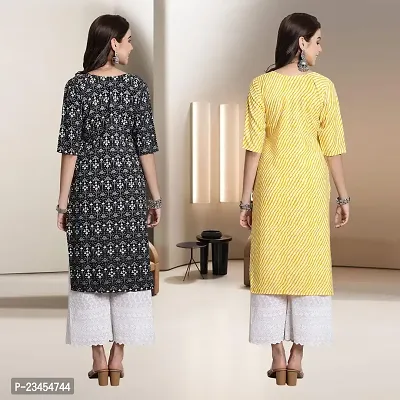 Fancy Rayon Kurtis For Women Pack Of 2-thumb2