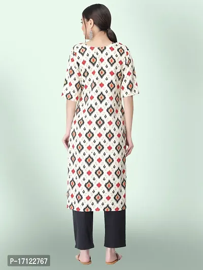 Women Stylish Crepe Printed Straight Kurta-thumb2