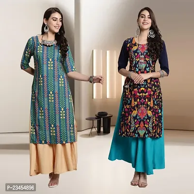 Fancy Rayon Kurtis For Women Pack Of 2