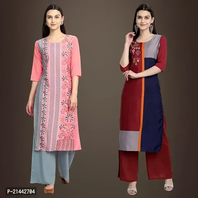 Fancy Crepe Kurtis for Women Pack Of 2