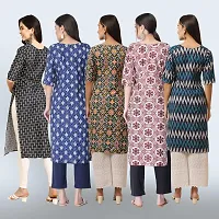 Women Stylish Crepe Printed Staright Kurta-thumb1