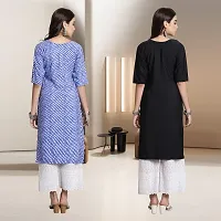 Fancy Rayon Kurtis For Women Pack Of 2-thumb1