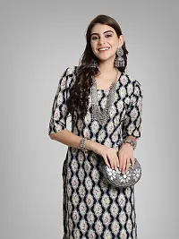 Stylish Black Crepe Printed Kurta Bottom Set For Women-thumb2