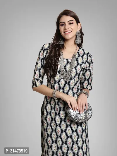 Stylish Black Crepe Printed Kurta Bottom Set For Women-thumb3