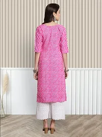 Stylish Multicoloured Crepe A-Line Printed Stitched Kurti For Women-thumb1