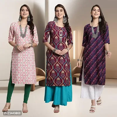 Fancy Rayon Kurtis For Women Pack Of 3