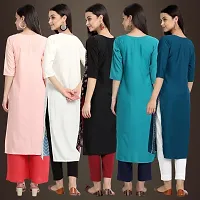 Fancy Crepe Kurtis For Women Pack Of 5-thumb1