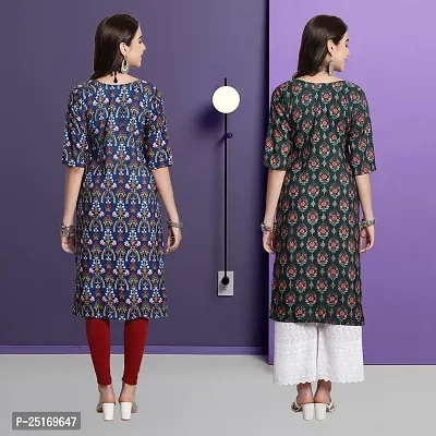 Fancy Crepe Kurtas For Women Pack Of 2-thumb2