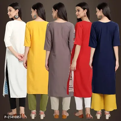 Fancy Crepe Kurtis For Women Pack Of 5-thumb2