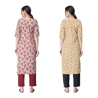 Attarctive Crepe Printed Straight Kurti Combo For Women Pack Of 2-thumb1