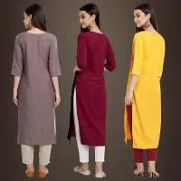 Fancy Crepe Kurtis for Women Pack Of 3-thumb1