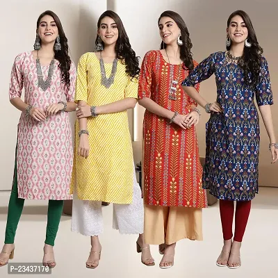 Fancy Crepe Kurtis for Women Pack Of 4