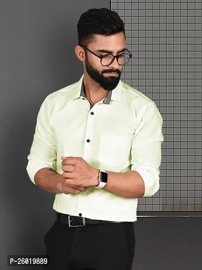 Comfortable Multicoloured Cotton Long Sleeve Formal Shirt For Men-thumb0