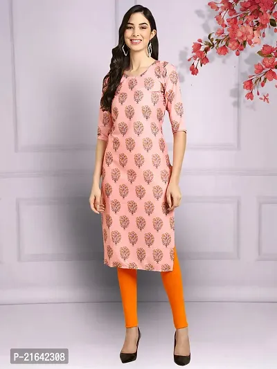 Stylish Crepe Stitched Kurta For Women-thumb0