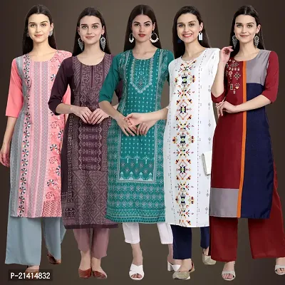 Fancy Crepe Kurtis For Women Pack Of 5