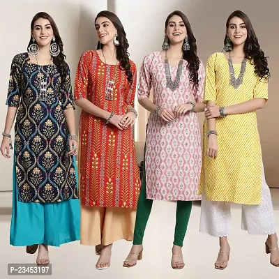 Fancy Crepe Kurtis for Women Pack Of 4-thumb0