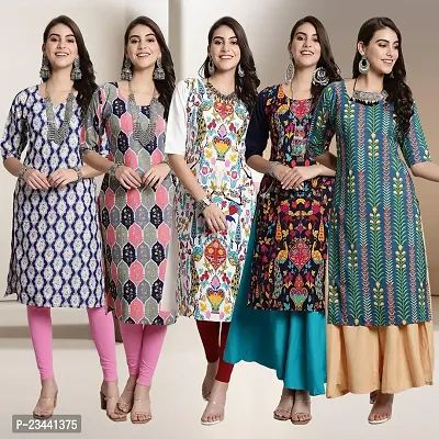 Fancy Crepe Kurtis For Women Pack Of 5