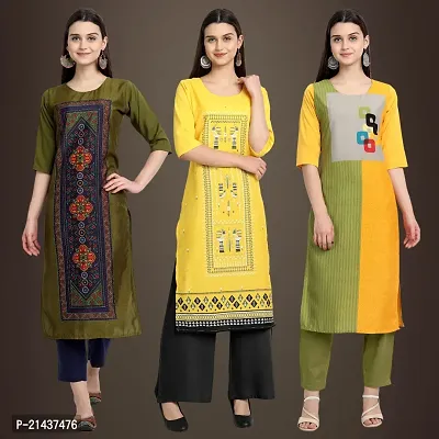 Fancy Crepe Kurtis for Women Pack Of 3