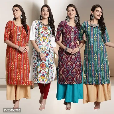 Fancy Crepe Kurtis for Women Pack Of 4