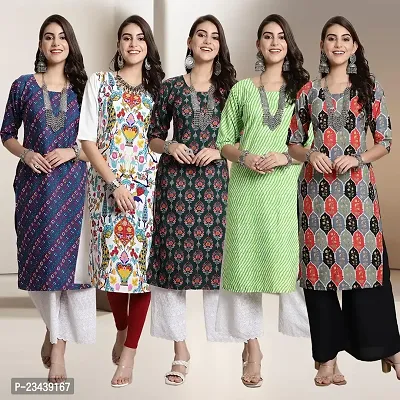 Fancy Crepe Kurtis For Women Pack Of 5