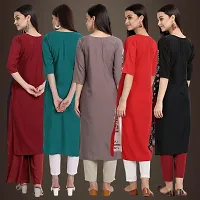 Fancy Crepe Kurtis For Women Pack Of 5-thumb1