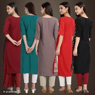 Fancy Crepe Kurtis For Women Pack Of 5-thumb2