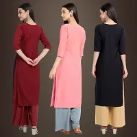 Fancy Crepe Kurtis for Women Pack Of 3-thumb1