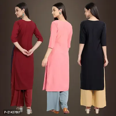 Fancy Crepe Kurtis for Women Pack Of 3-thumb2