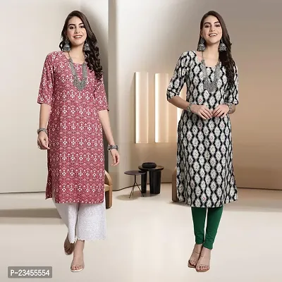 Fancy Rayon Kurtis For Women Pack Of 2