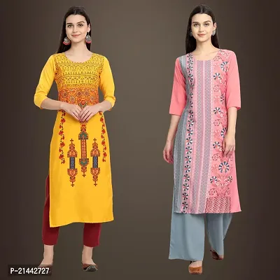 Fancy Crepe Kurtis for Women Pack Of 2-thumb0