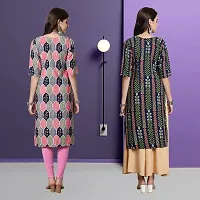 Fancy Crepe Kurtas For Women Pack Of 2-thumb1