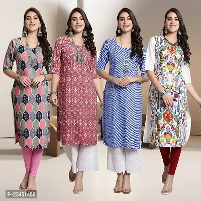 Fancy Crepe Kurtis for Women Pack Of 4-thumb0