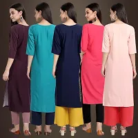 Fancy Crepe Kurtis For Women Pack Of 5-thumb1