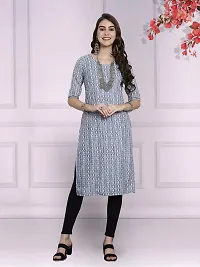 Attractive Multicoloured Printed Crepe Kurta Combo Of 2-thumb1