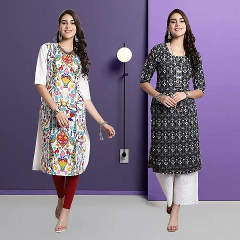 Fancy Rayon Kurtis For Women Pack Of 2