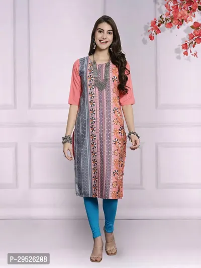 Stylish Multicoloured Crepe Stitched Kurta For Women Combo Of 2-thumb3