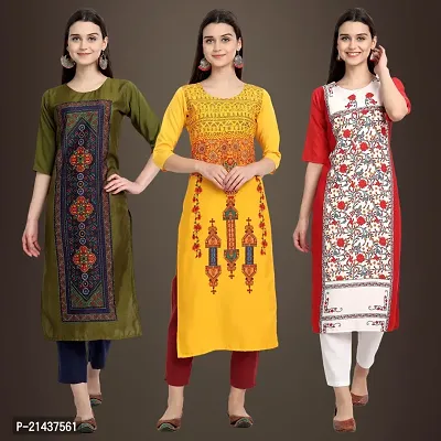 Fancy Crepe Kurtis for Women Pack Of 3