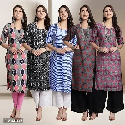 Fancy Crepe Kurtis For Women Pack Of 5