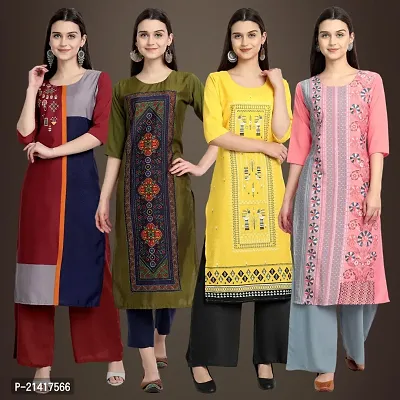 Fancy Crepe Kurtis for Women Pack Of 4-thumb0